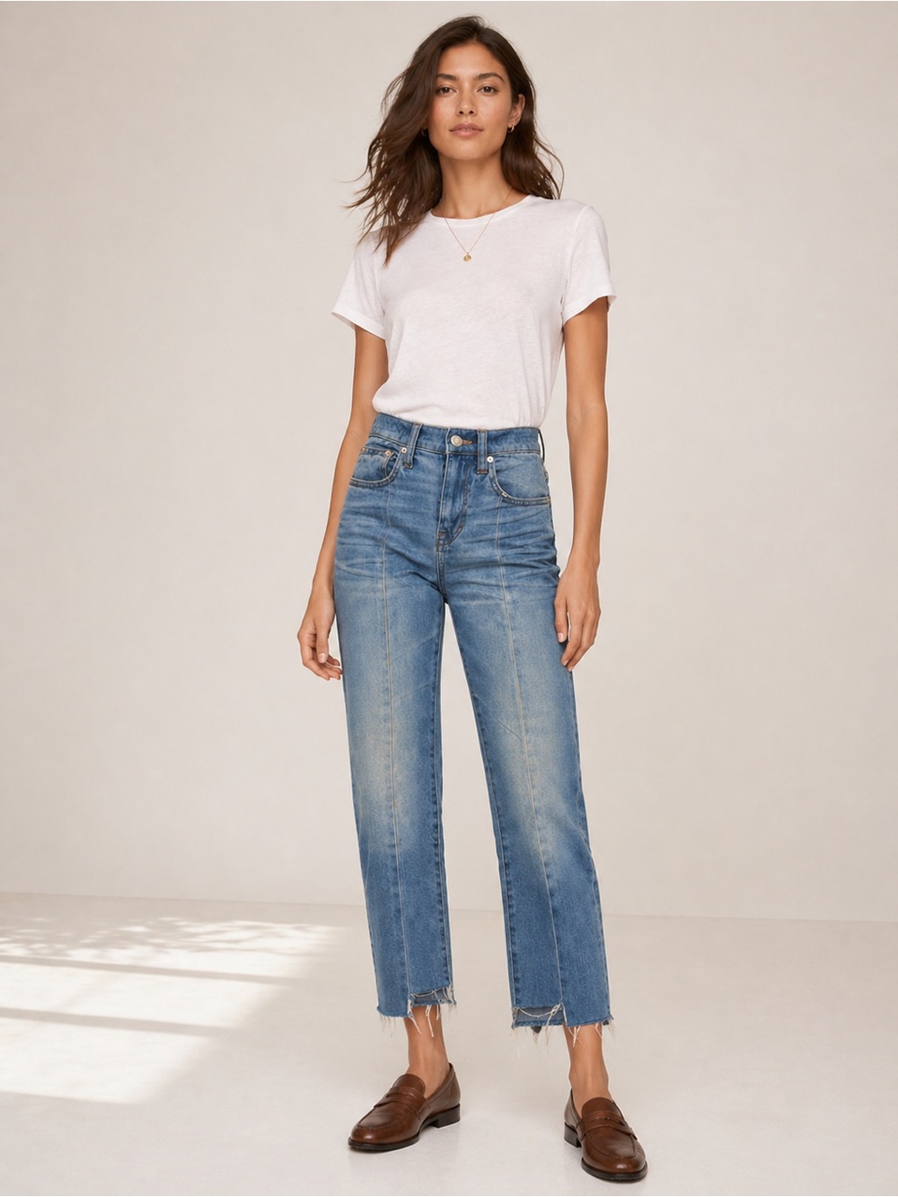 Madewell Cruiser Straight Jeans Reconstructed Edition Travis Wash Size 24